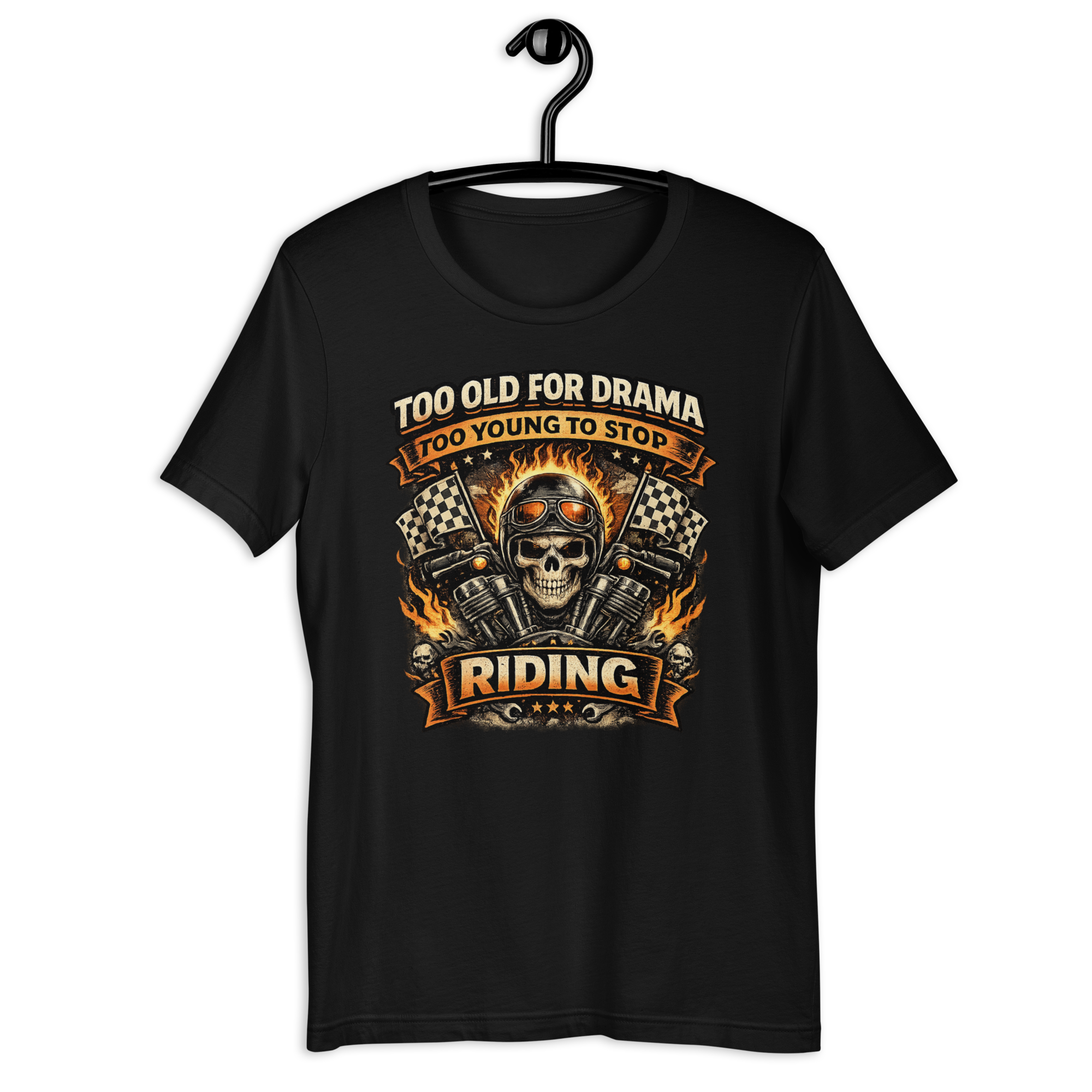 Biker motorcycle graphic t-shirt product image