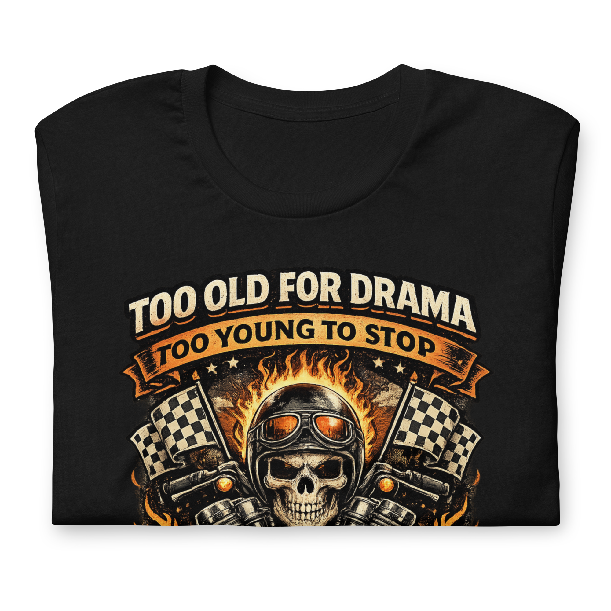 Biker motorcycle graphic t-shirt product image