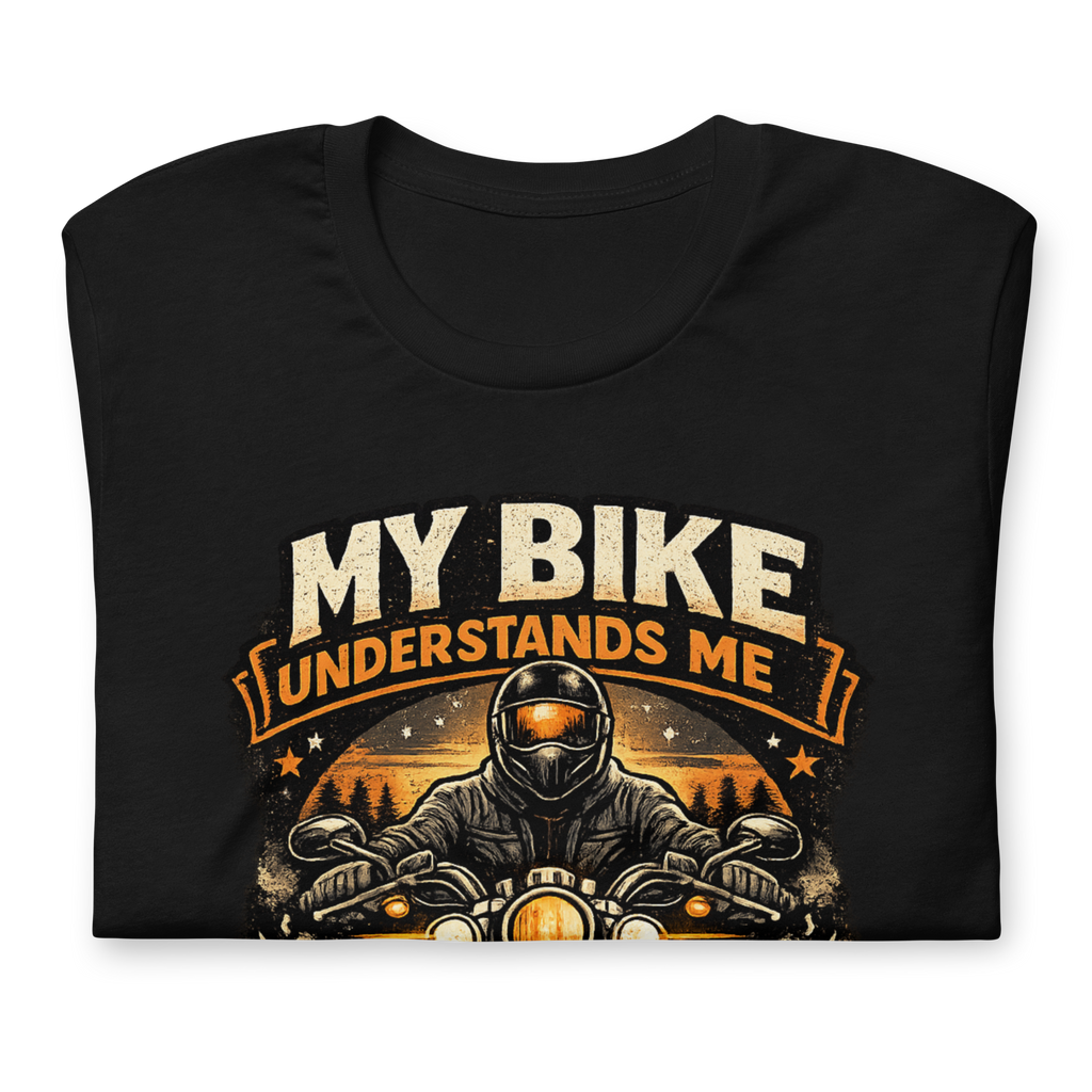 Biker motorcycle graphic t-shirt product image