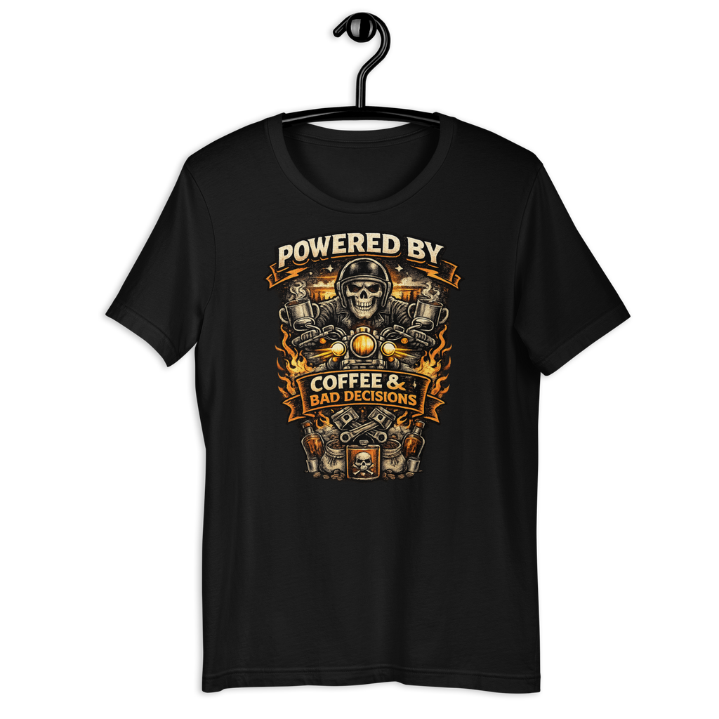 Biker motorcycle graphic t-shirt product image