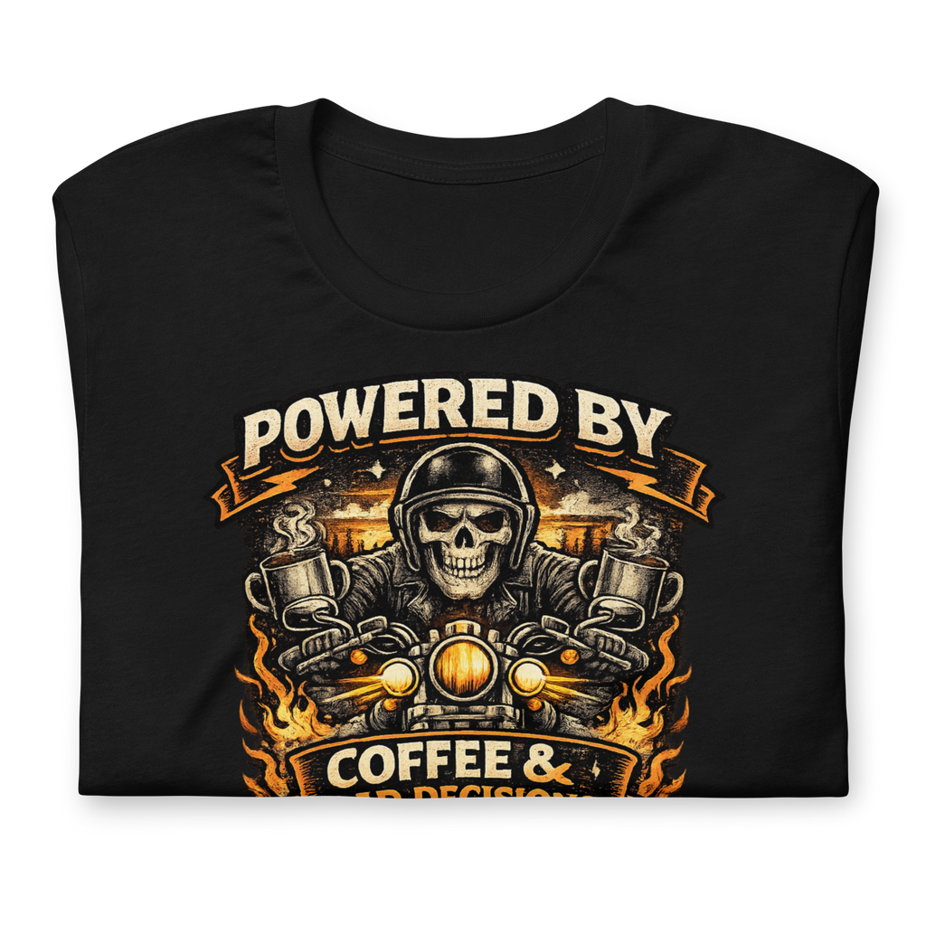 Biker motorcycle graphic t-shirt product image