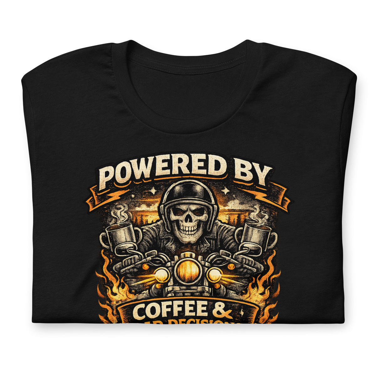 Biker motorcycle graphic t-shirt product image