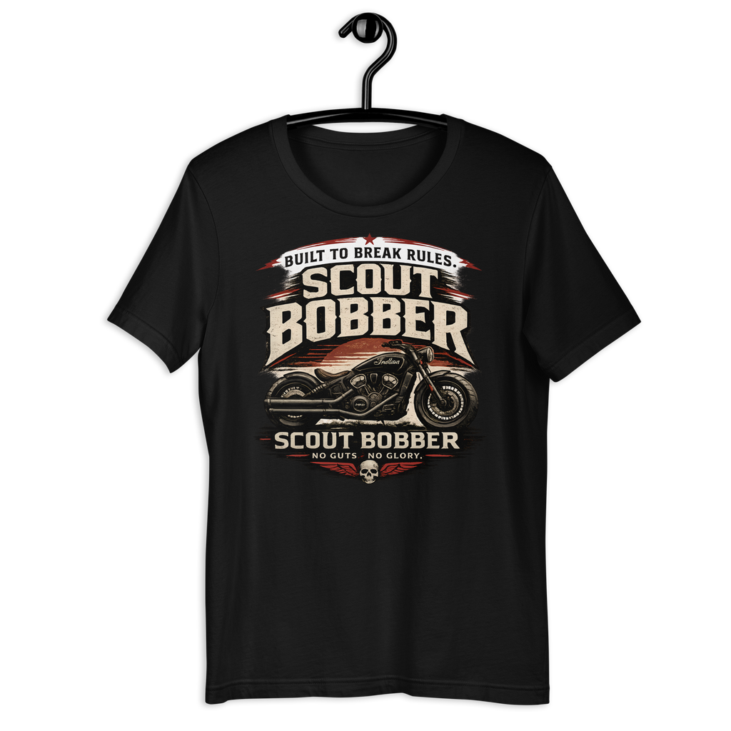 Biker motorcycle graphic t-shirt product image