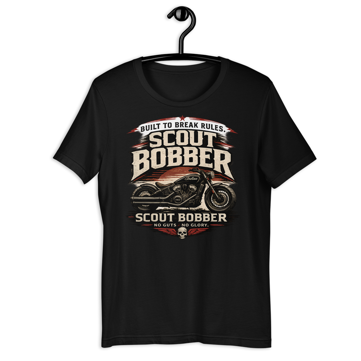 Biker motorcycle graphic t-shirt product image