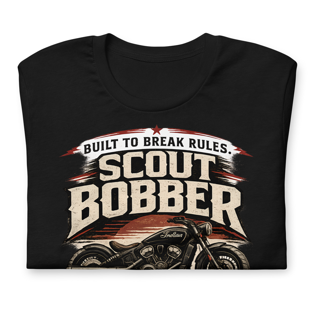 Biker motorcycle graphic t-shirt product image