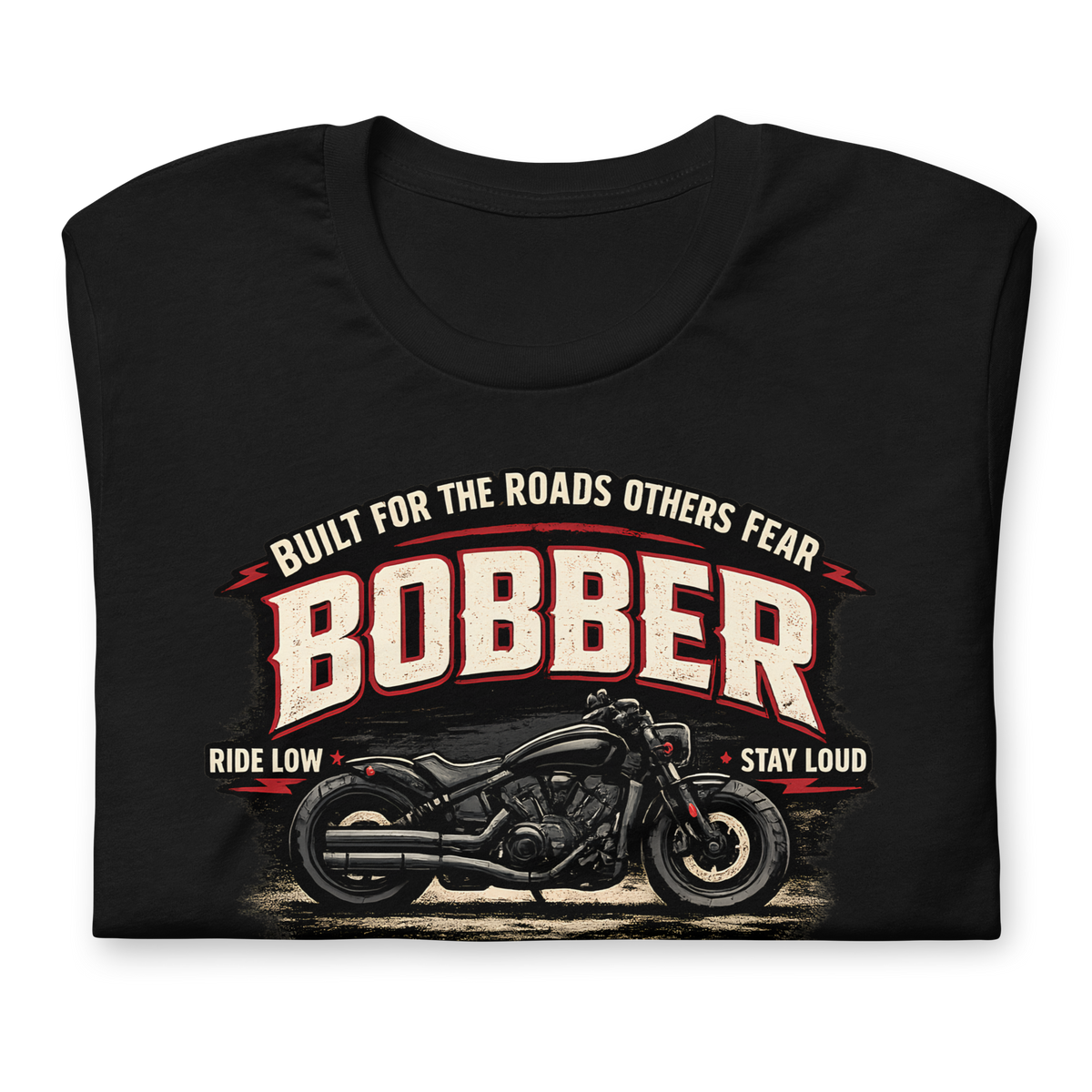 Biker motorcycle graphic t-shirt product image