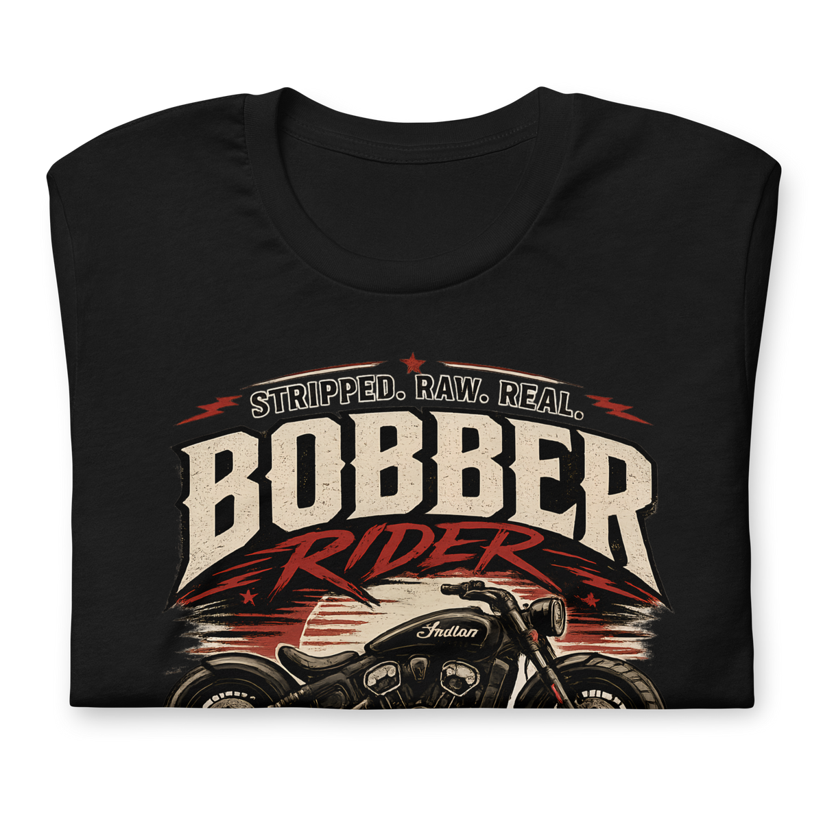 Biker motorcycle graphic t-shirt product image
