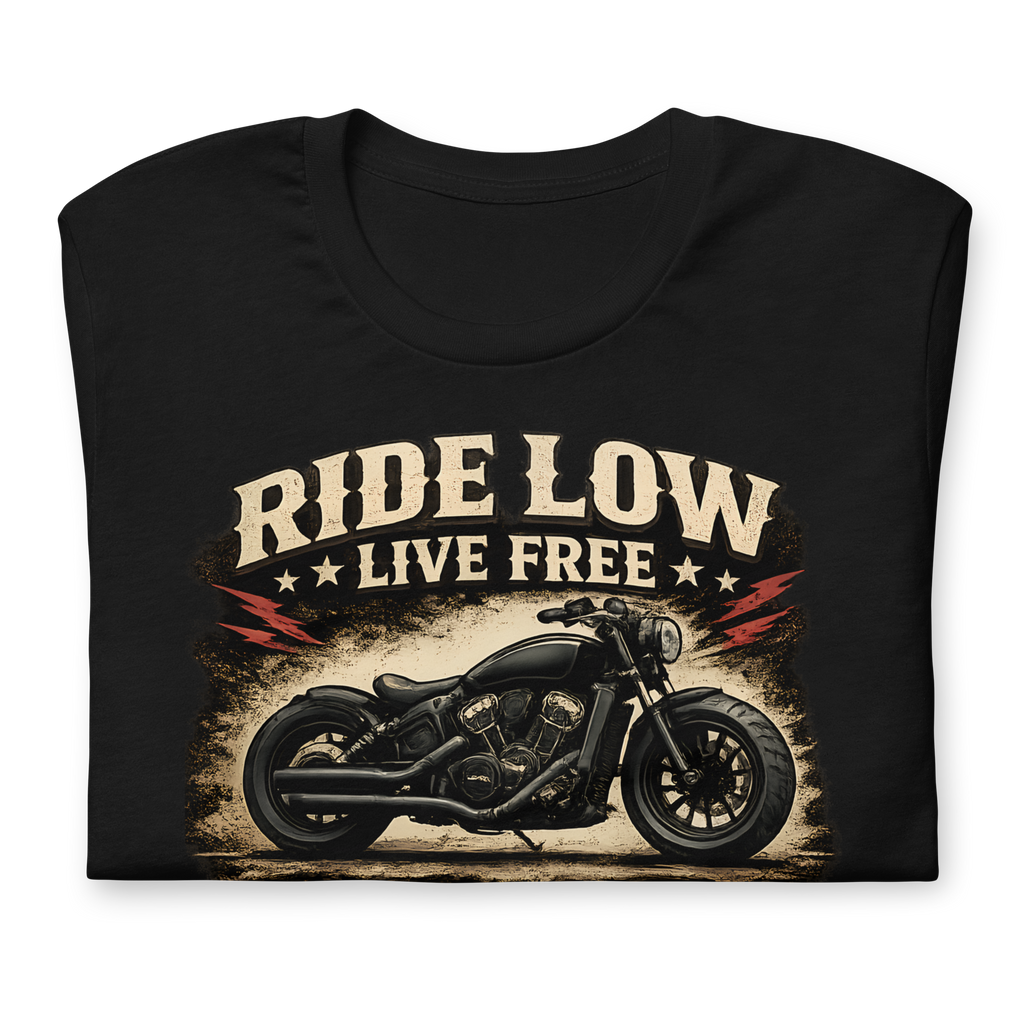 Biker motorcycle graphic t-shirt product image