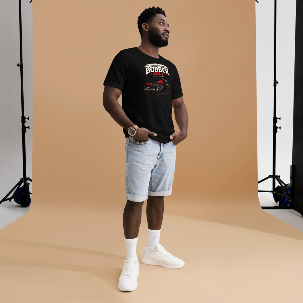 Biker motorcycle graphic t-shirt product image