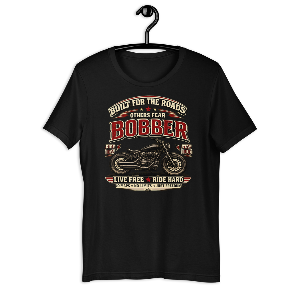 Biker motorcycle graphic t-shirt product image