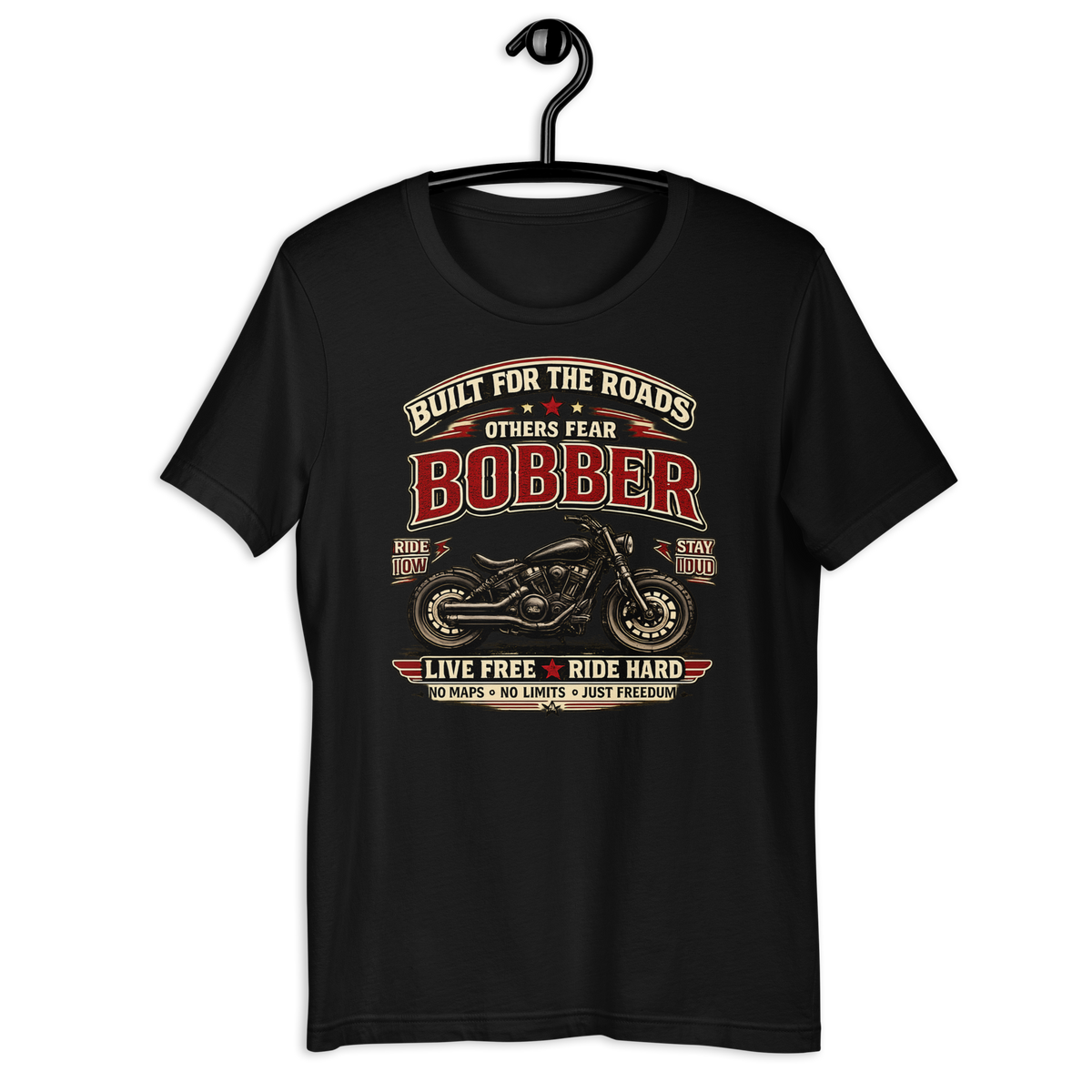 Biker motorcycle graphic t-shirt product image
