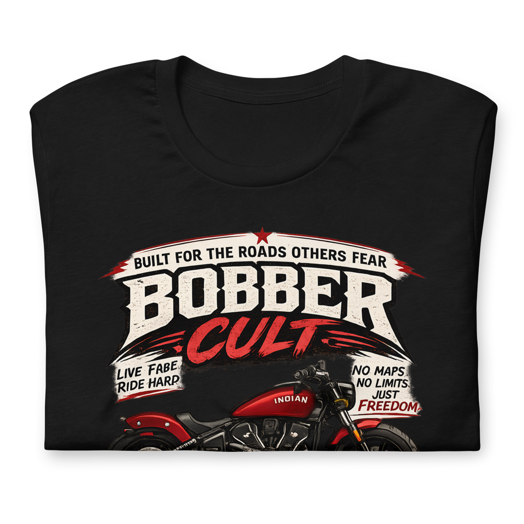 Biker motorcycle graphic t-shirt product image