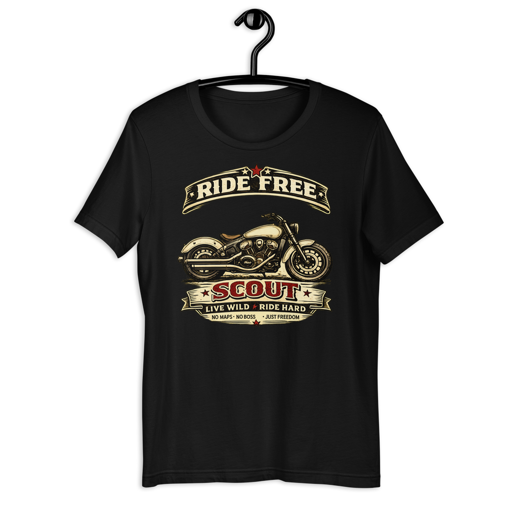 Biker motorcycle graphic t-shirt product image