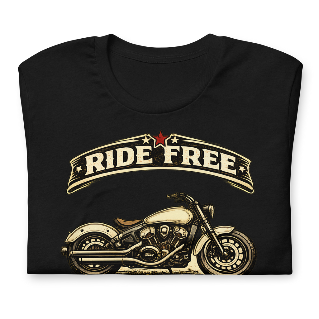 Biker motorcycle graphic t-shirt product image
