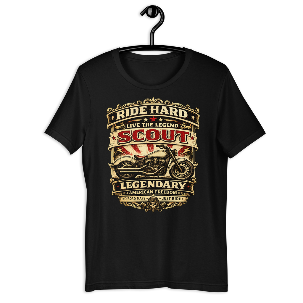 Biker motorcycle graphic t-shirt product image