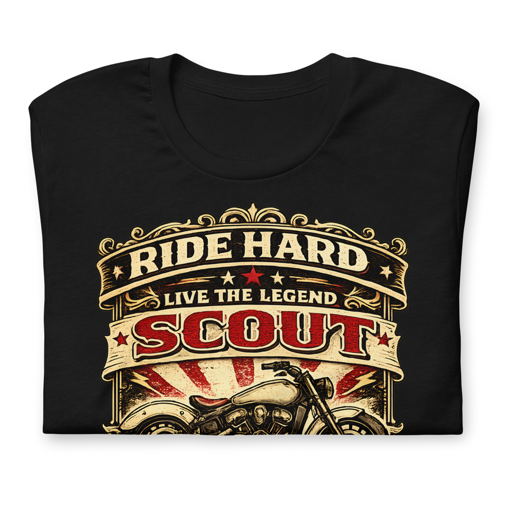 Biker motorcycle graphic t-shirt product image
