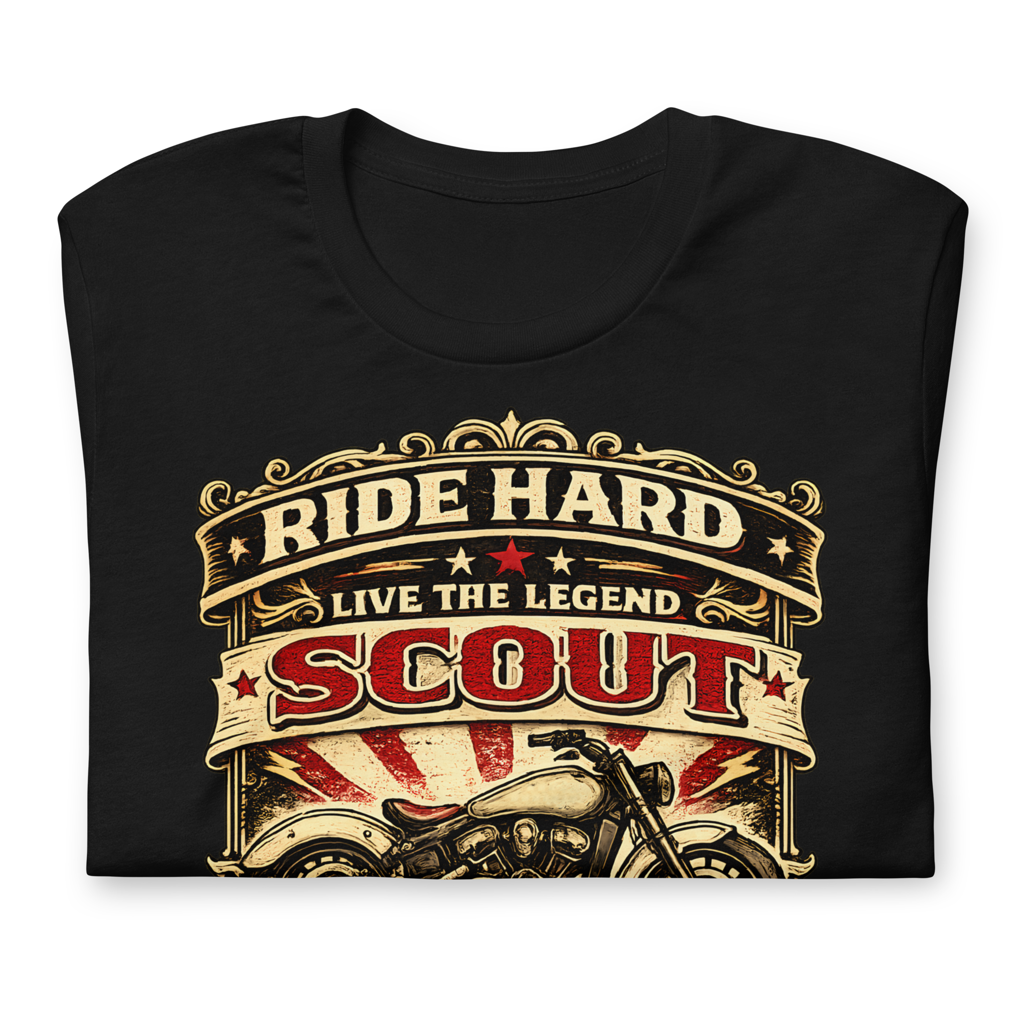 Biker motorcycle graphic t-shirt product image