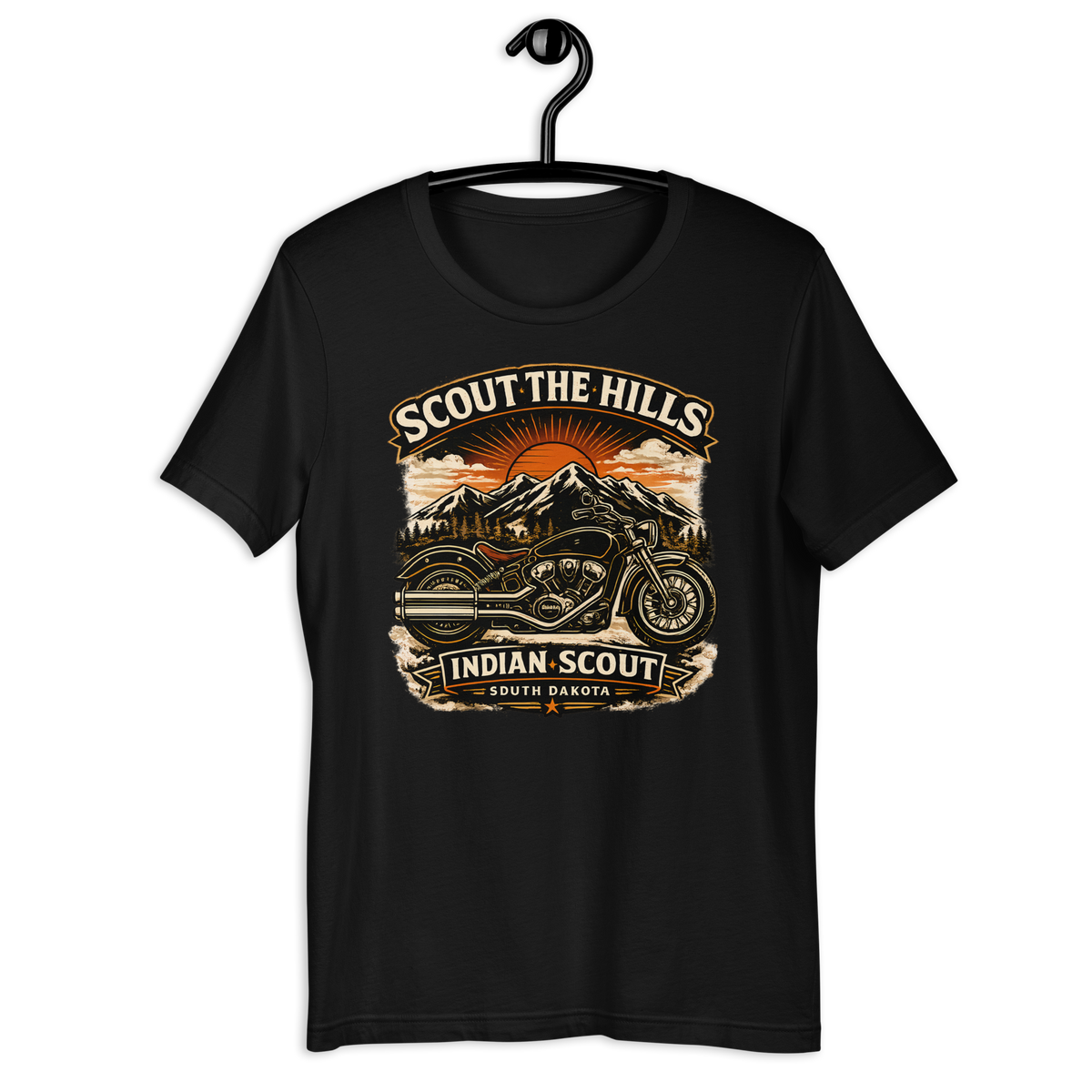 Unisex Indian Scout The Hills Motorcycle Graphic Tee product image