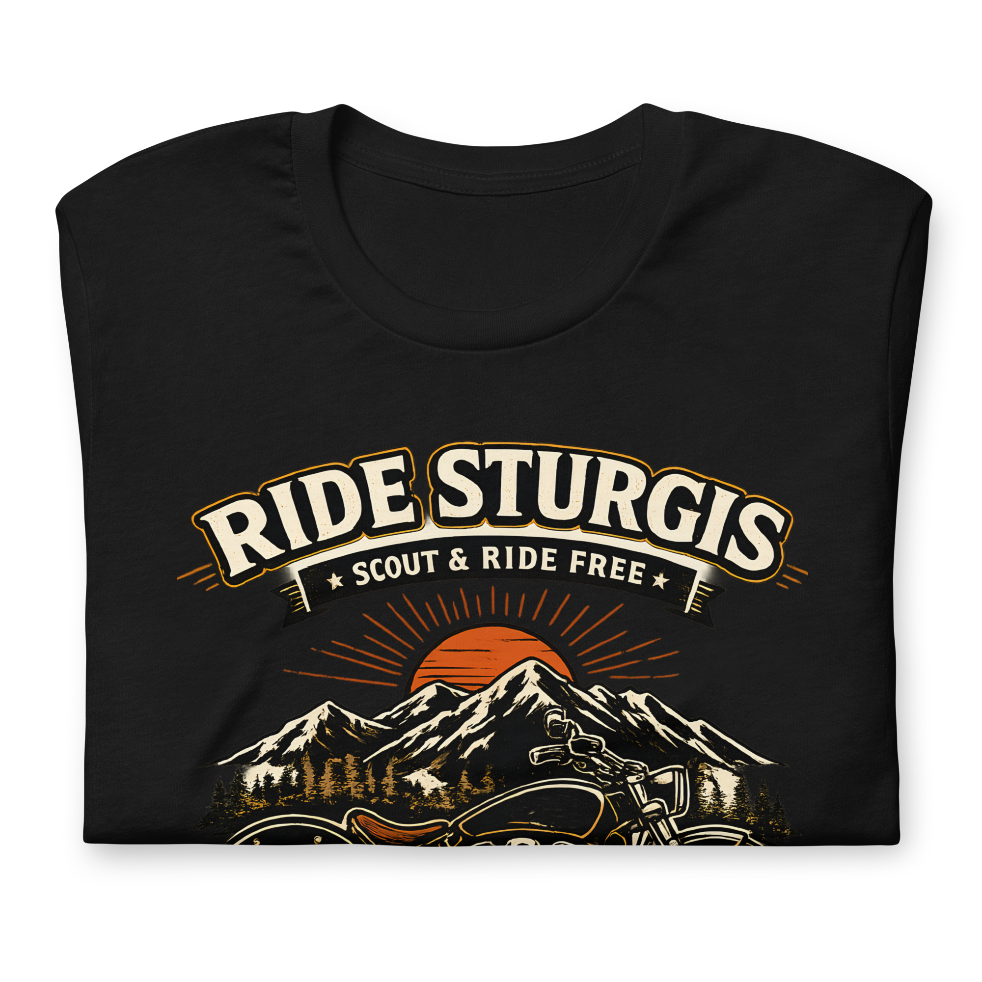 Unisex Sturgis Black Hills Ride Free Motorcycle Graphic Tee product image