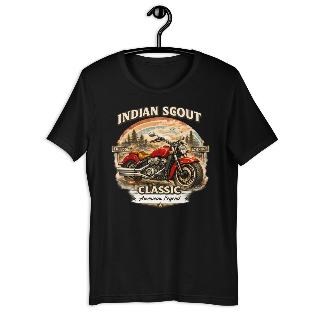 Unisex Indian Scout Classic American Legend Motorcycle Graphic Tee product image