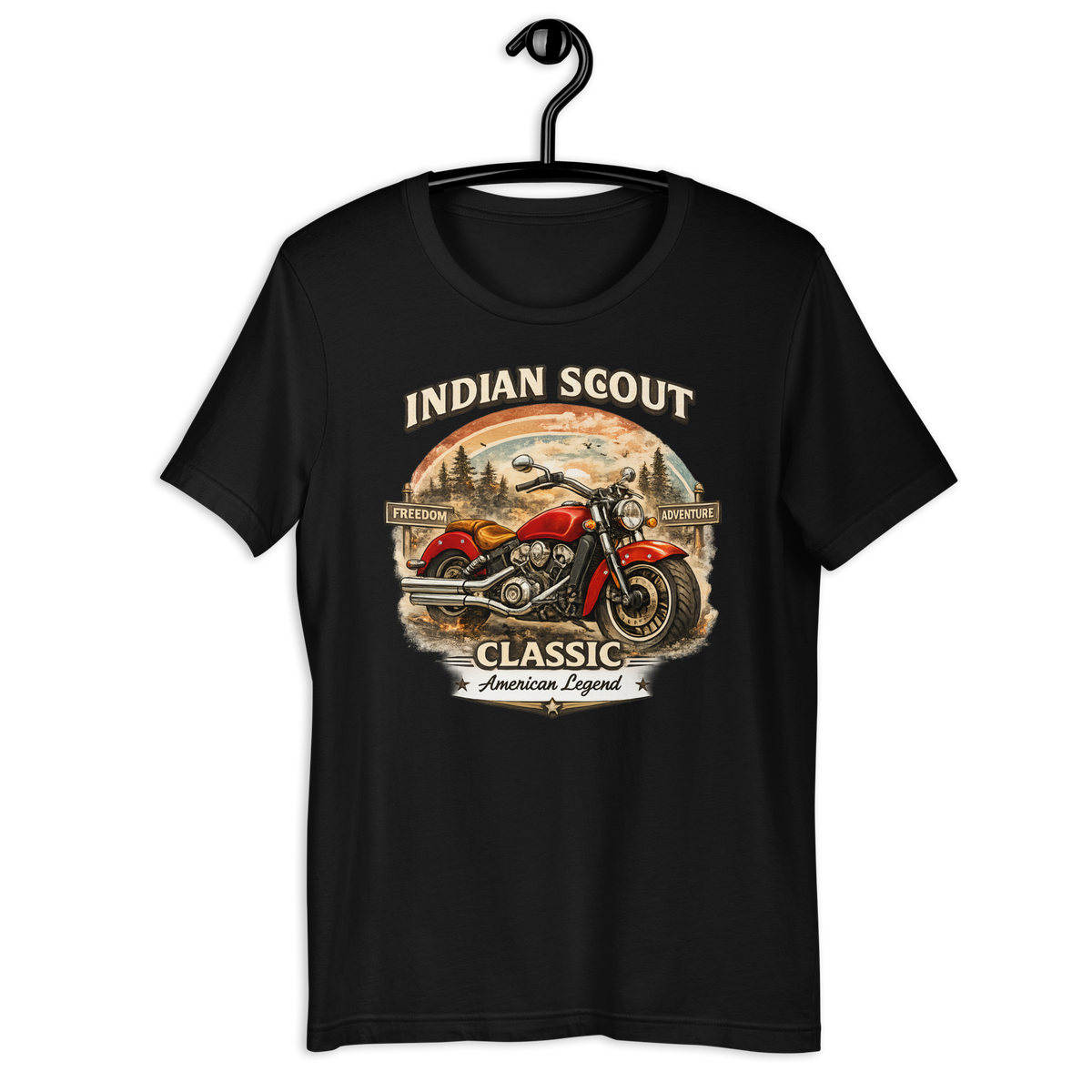 Unisex Indian Scout Classic American Legend Motorcycle Graphic Tee product image