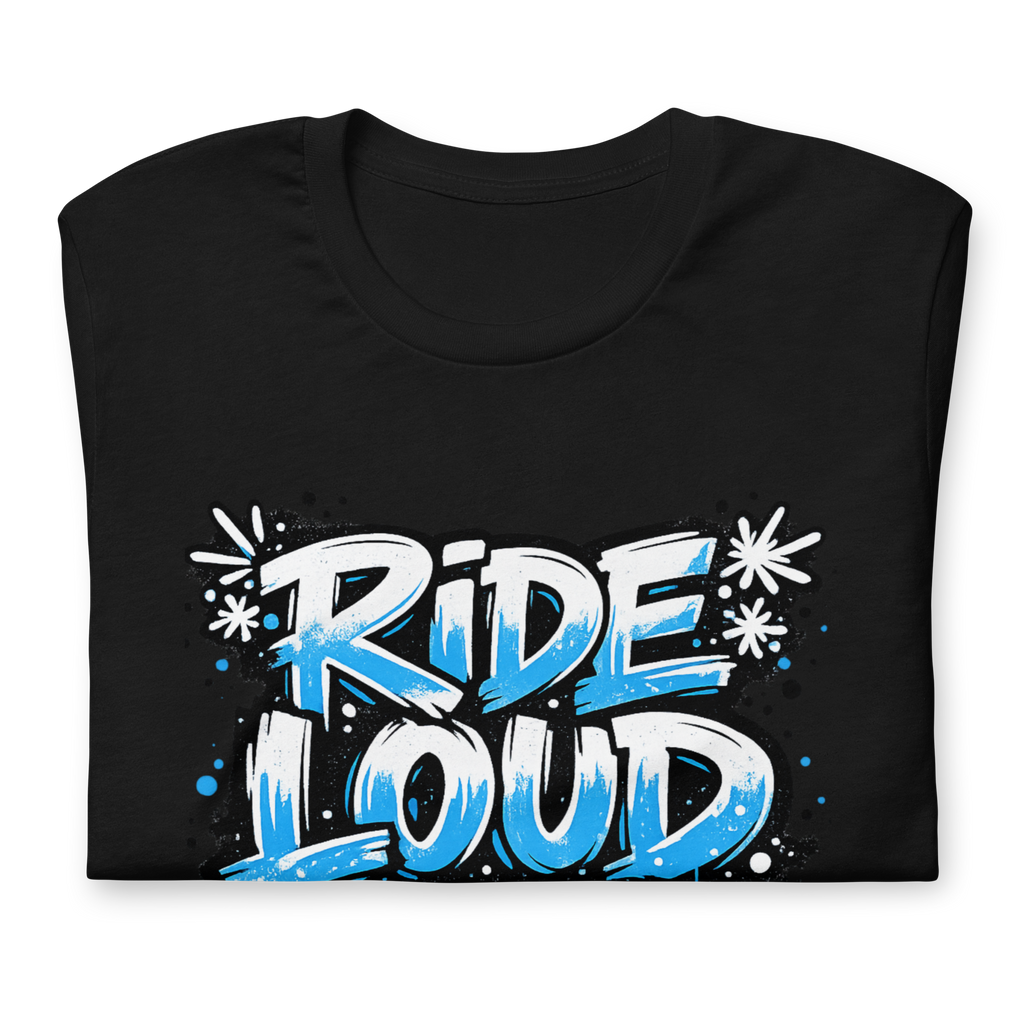 Ride Loud Motorcycle Graphic Tee black shirt product image