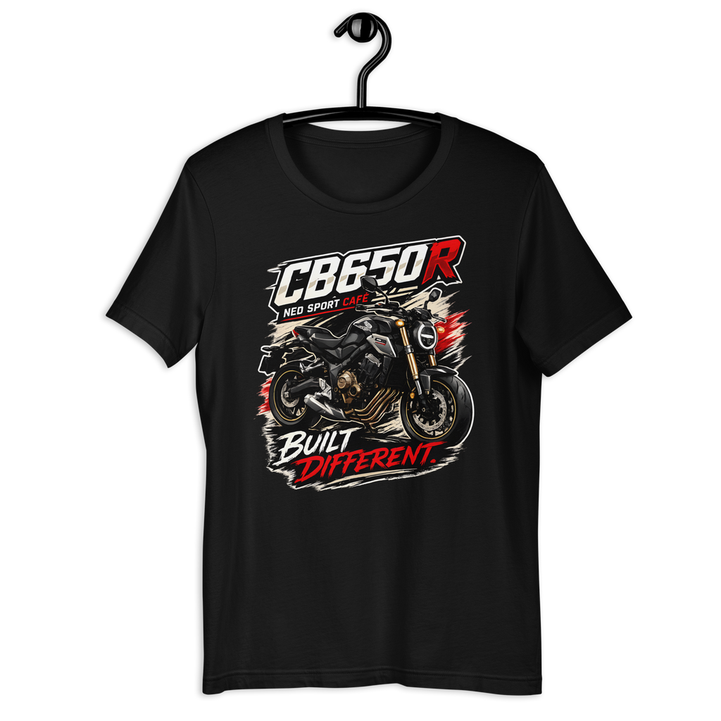 Unisex CB650R Built Different Honda Motorcycle Graphic Tee product image