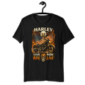 Harley Live Ride Ride Live American Flag Motorcycle Graphic Tee main graphic tee image