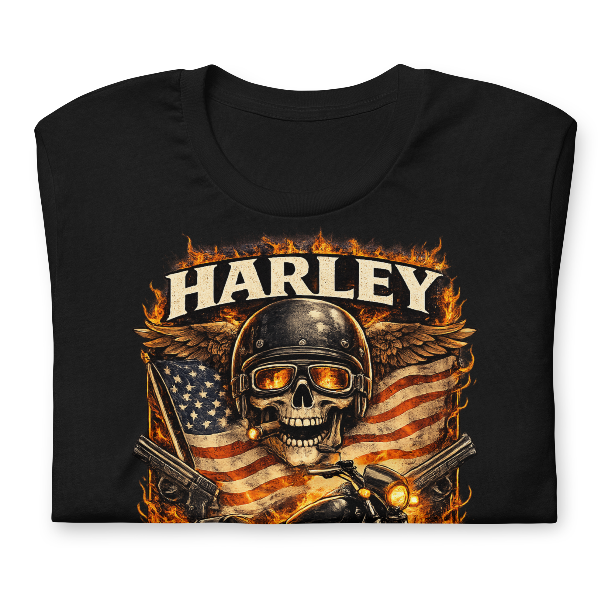 Ride It Like You Stole It Funny Motorcycle Graphic Tee black t-shirt front view