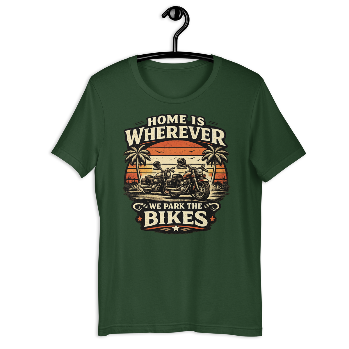 Biker motorcycle graphic t-shirt product image