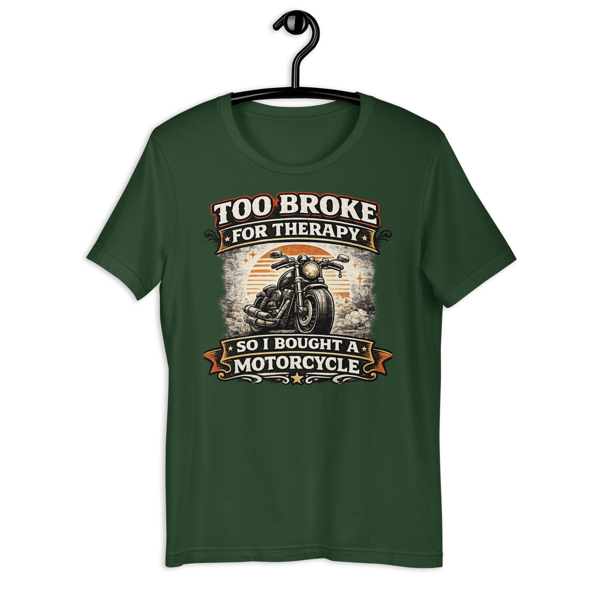 Biker motorcycle graphic t-shirt product image