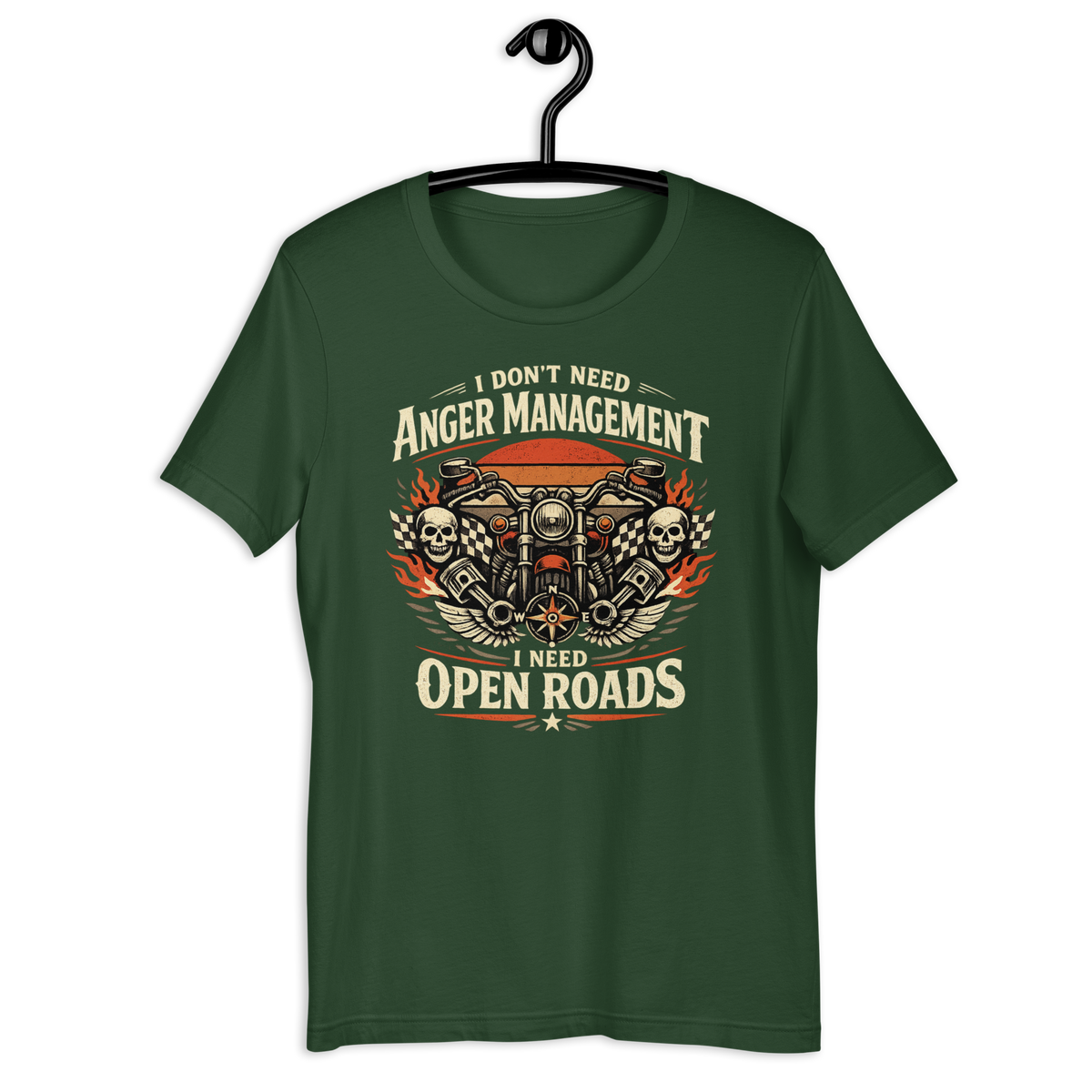 Biker motorcycle graphic t-shirt product image