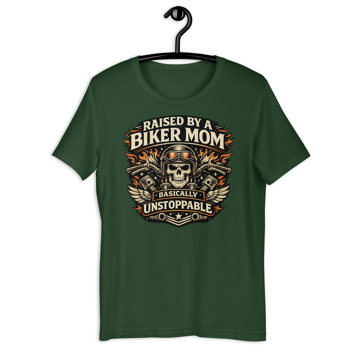 Biker motorcycle graphic t-shirt product image