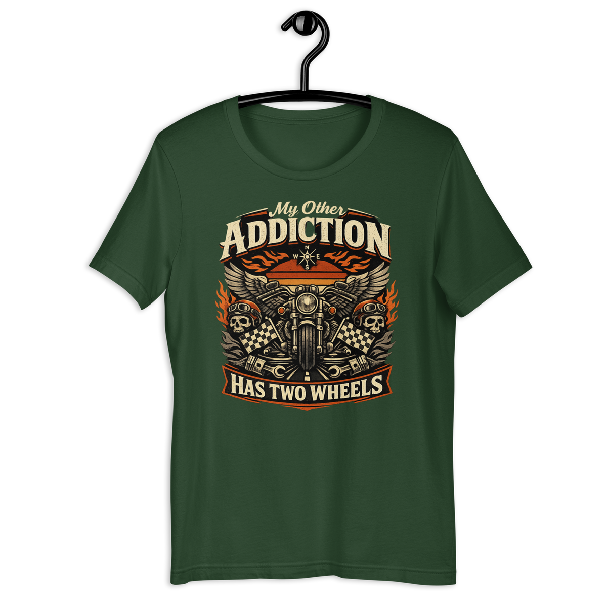 Biker motorcycle graphic t-shirt product image