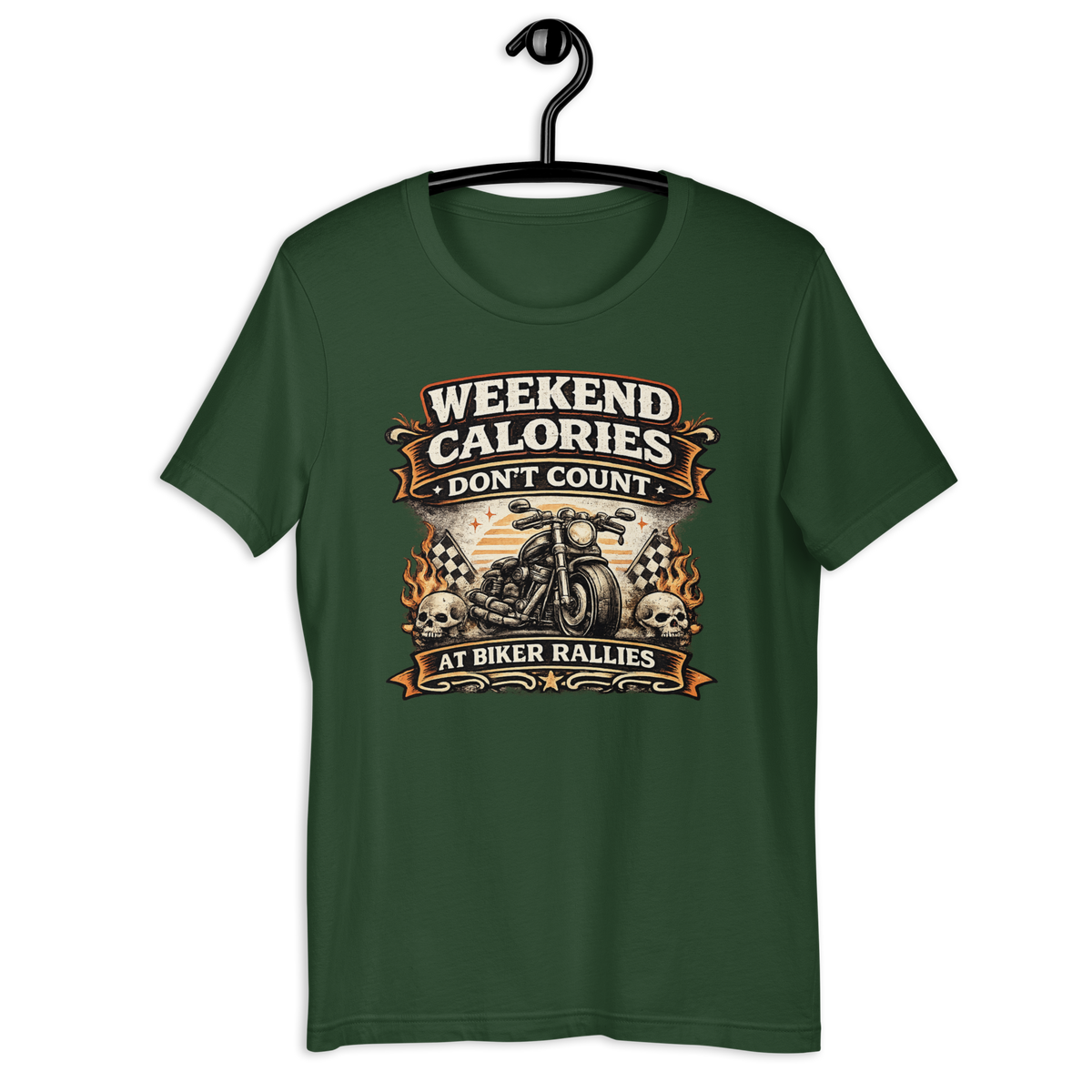Biker motorcycle graphic t-shirt product image