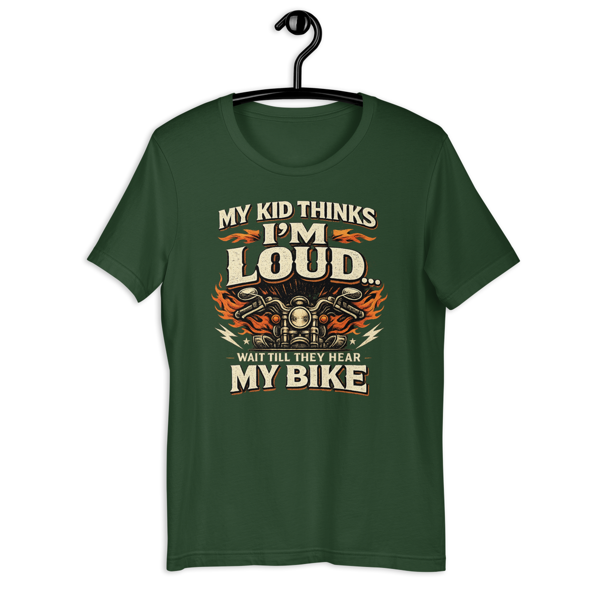 Biker motorcycle graphic t-shirt product image