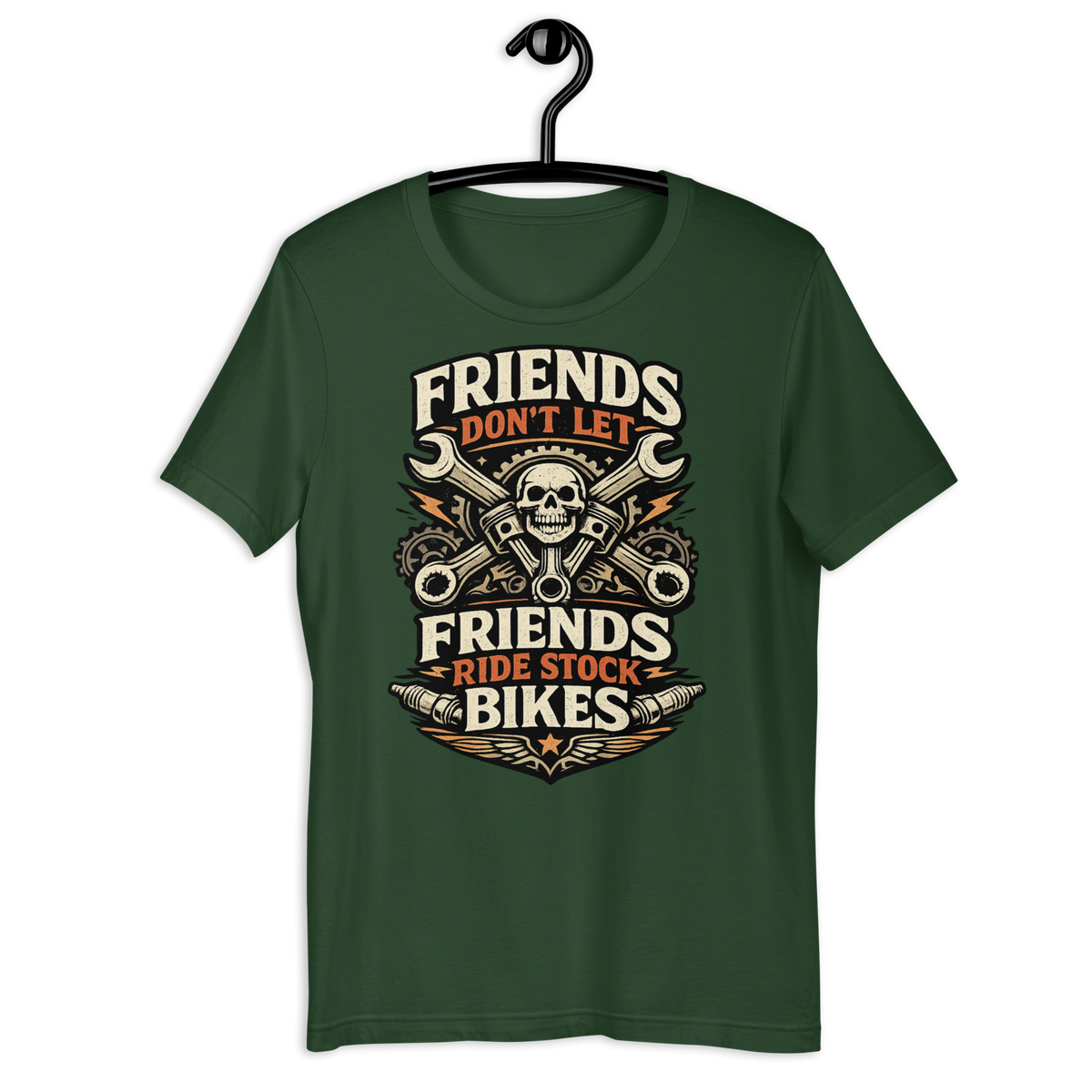 Biker motorcycle graphic t-shirt product image