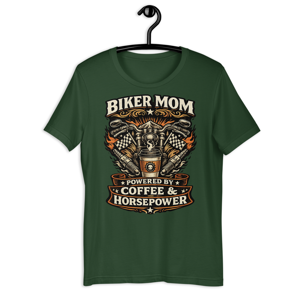 Biker motorcycle graphic t-shirt product image