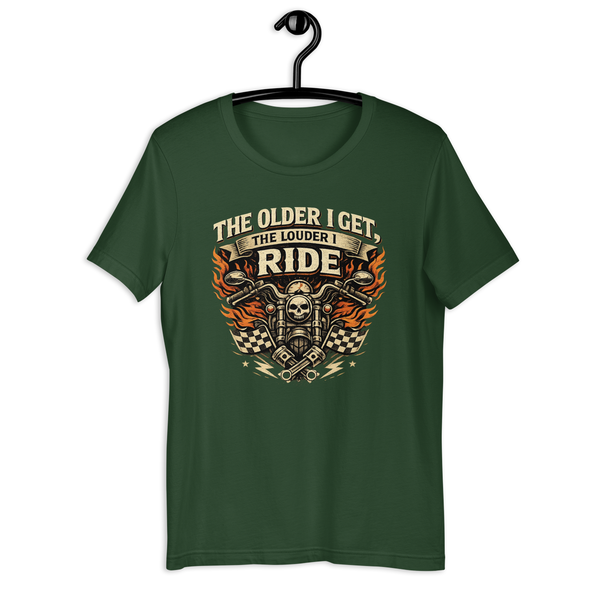 Biker motorcycle graphic t-shirt product image