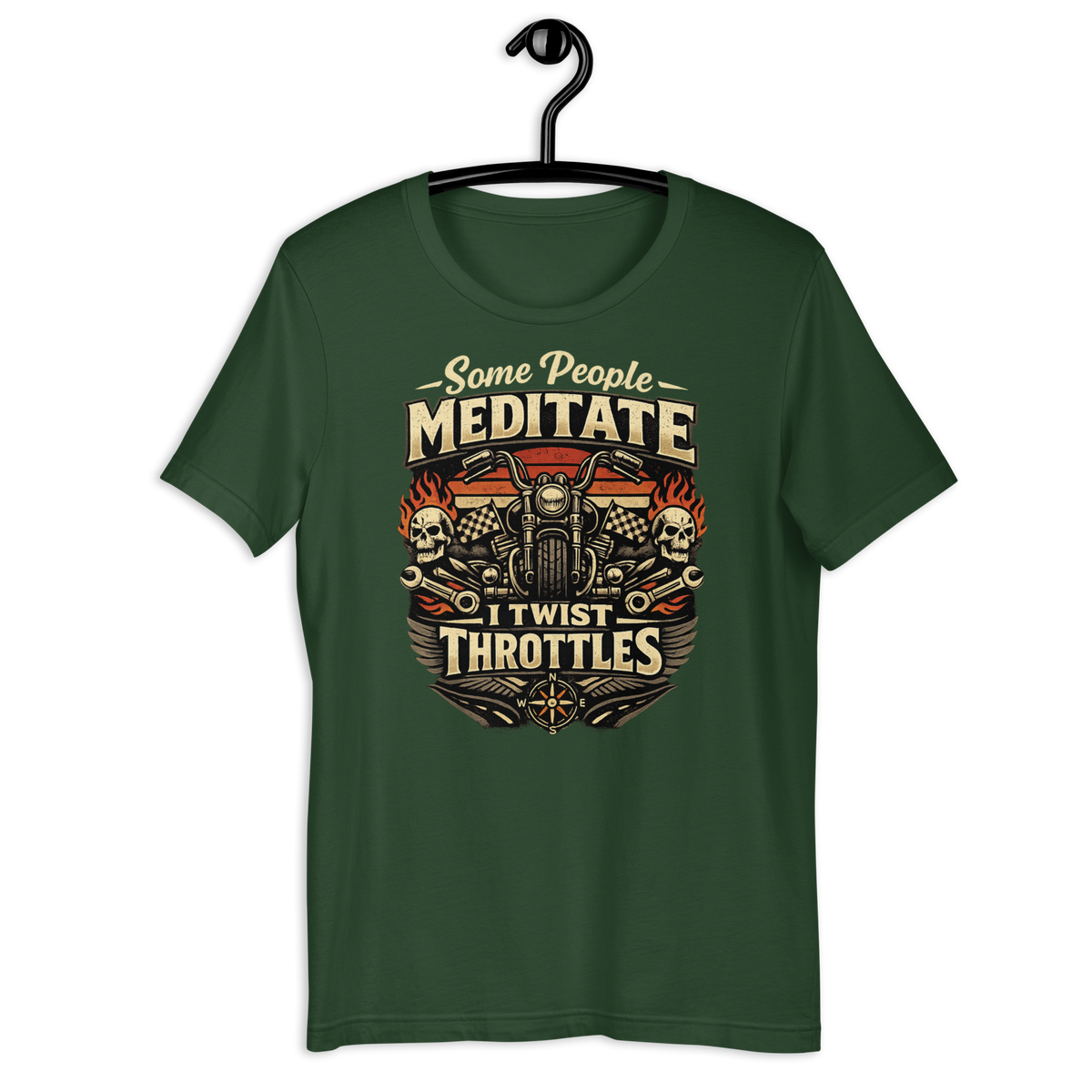 Biker motorcycle graphic t-shirt product image