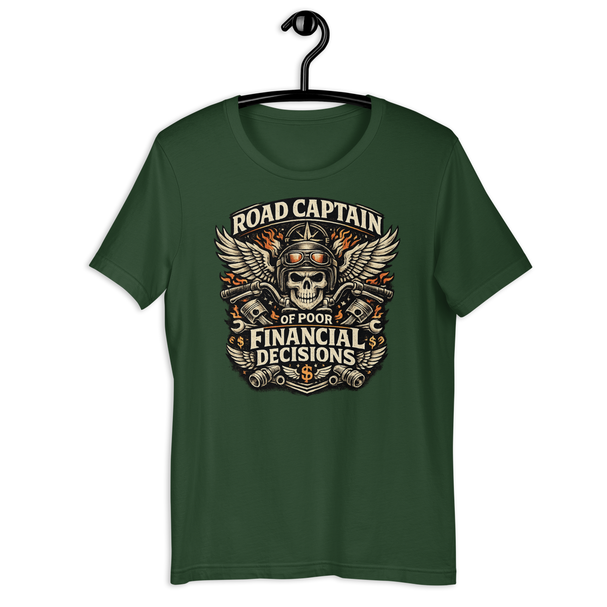 Biker motorcycle graphic t-shirt product image
