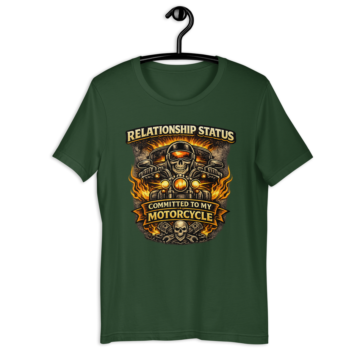 Biker motorcycle graphic t-shirt product image