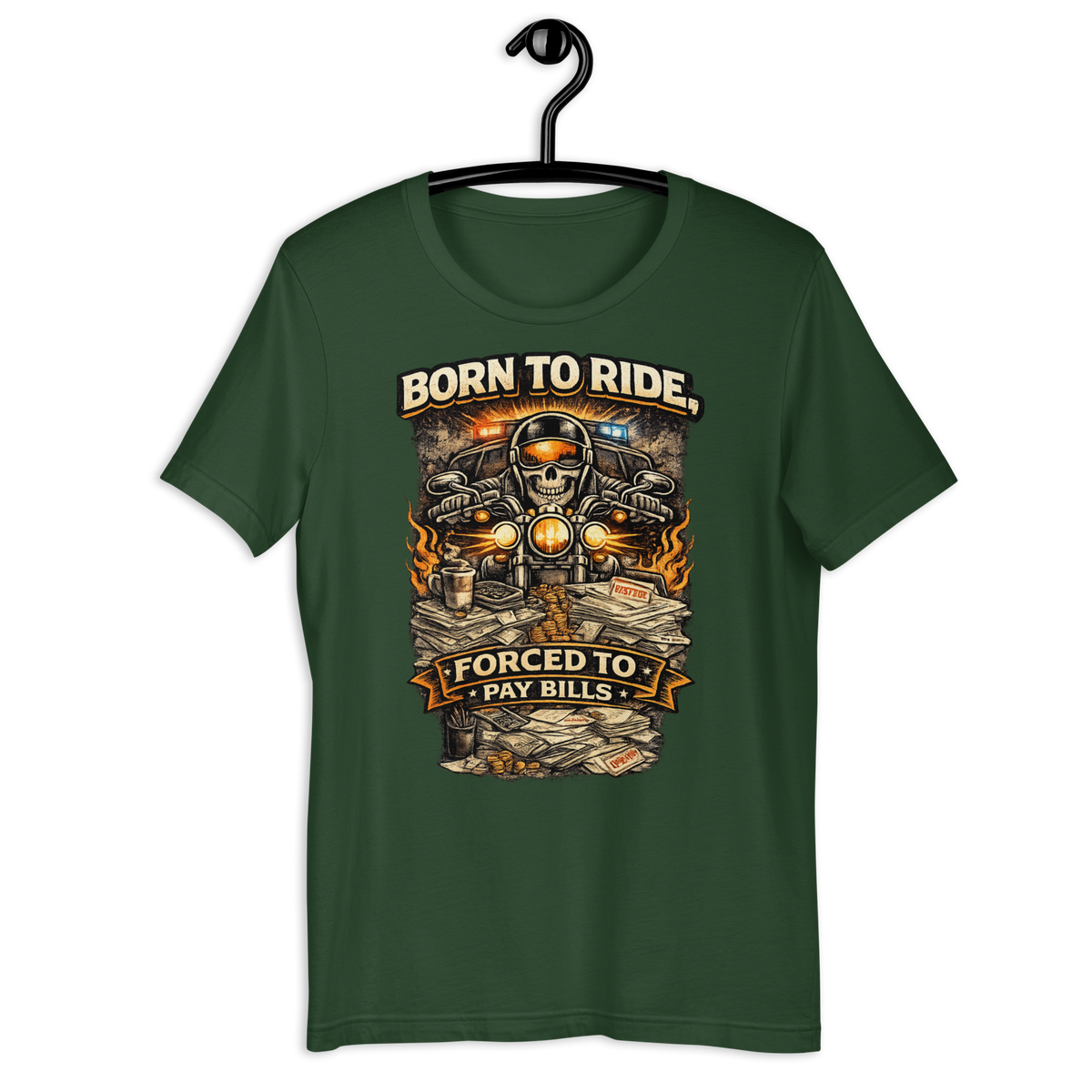 Biker motorcycle graphic t-shirt product image