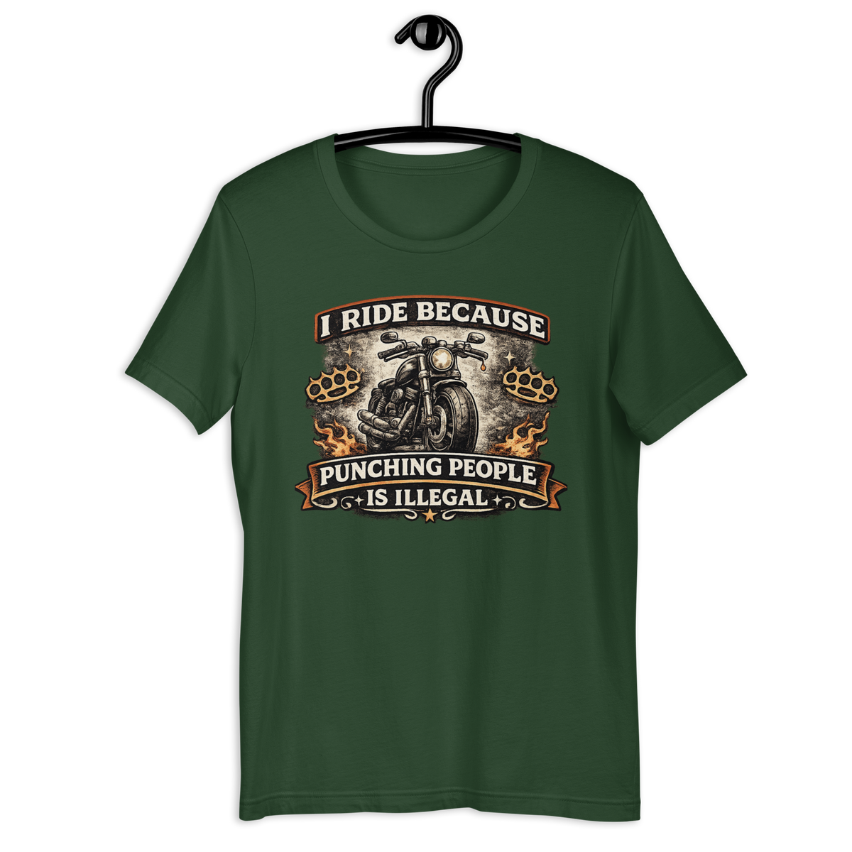 Biker motorcycle graphic t-shirt product image