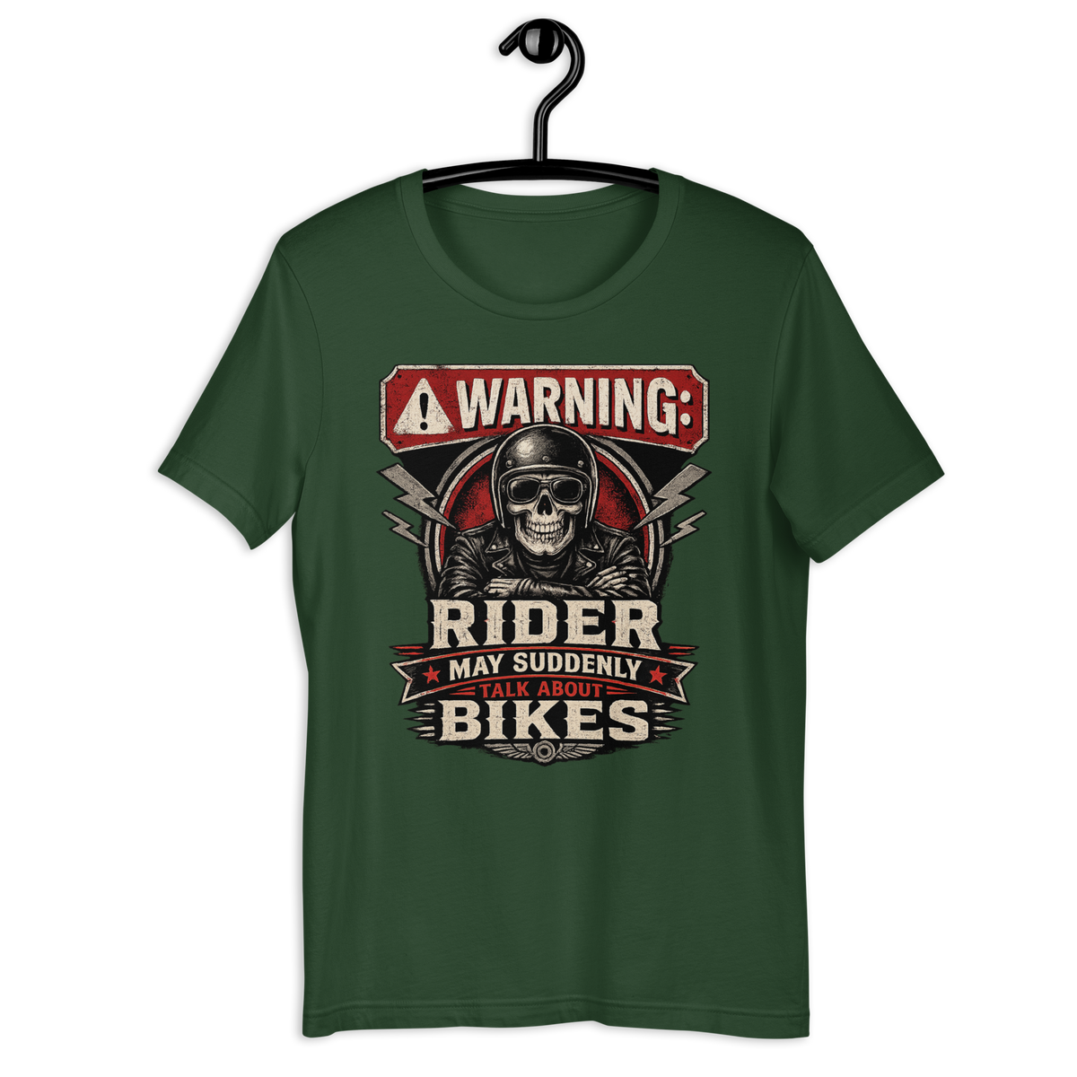 Biker motorcycle graphic t-shirt product image