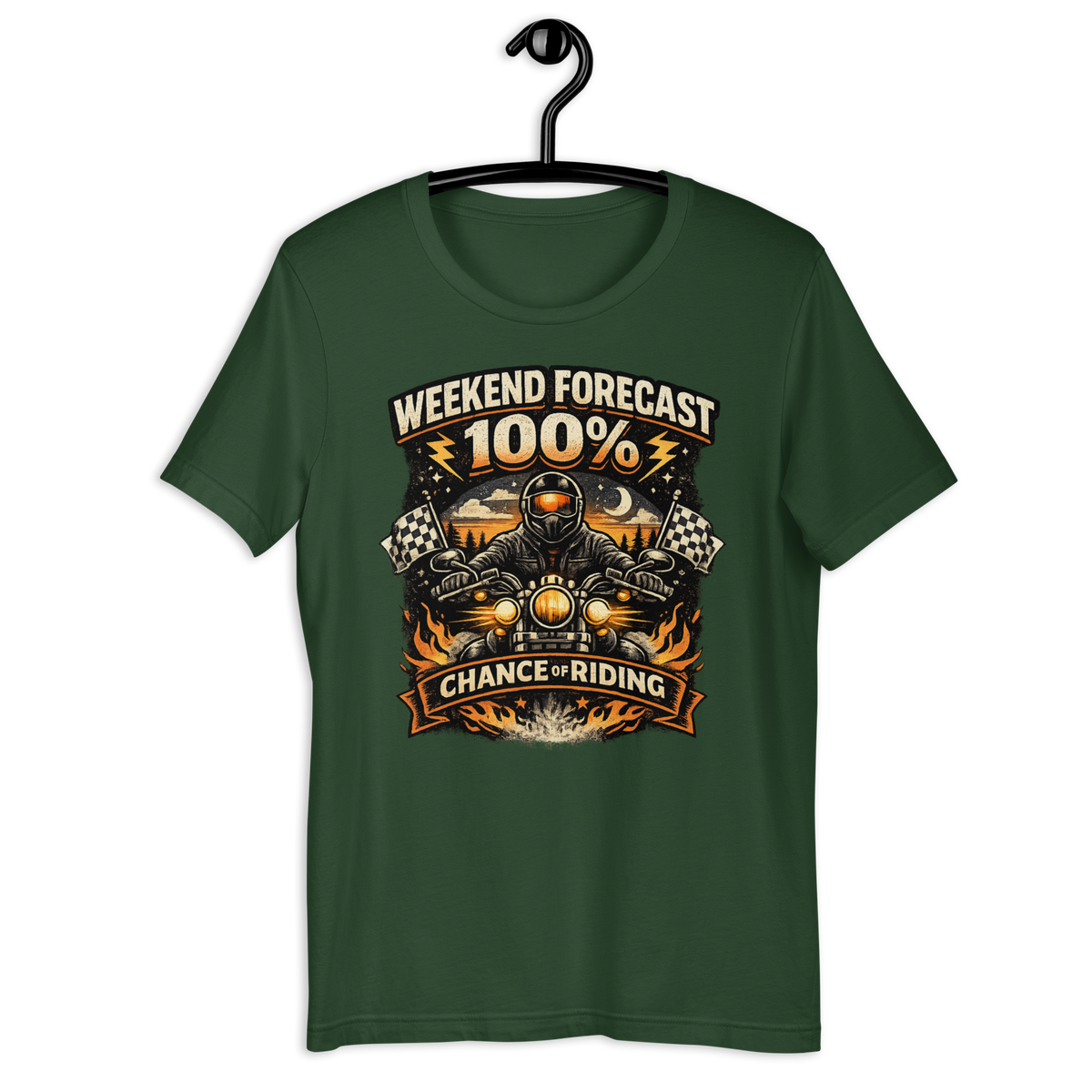 Biker motorcycle graphic t-shirt product image