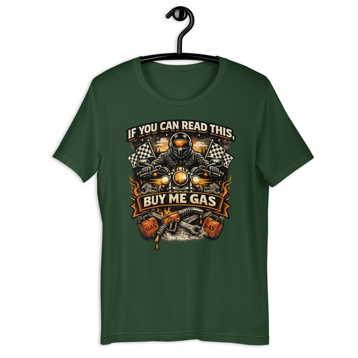 Biker motorcycle graphic t-shirt product image