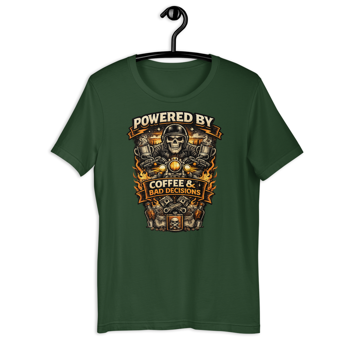 Biker motorcycle graphic t-shirt product image