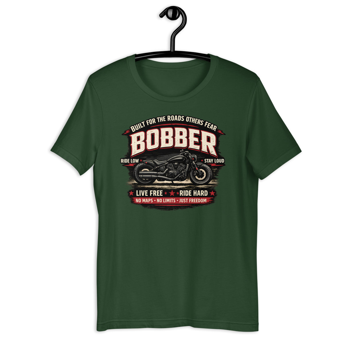 Biker motorcycle graphic t-shirt product image