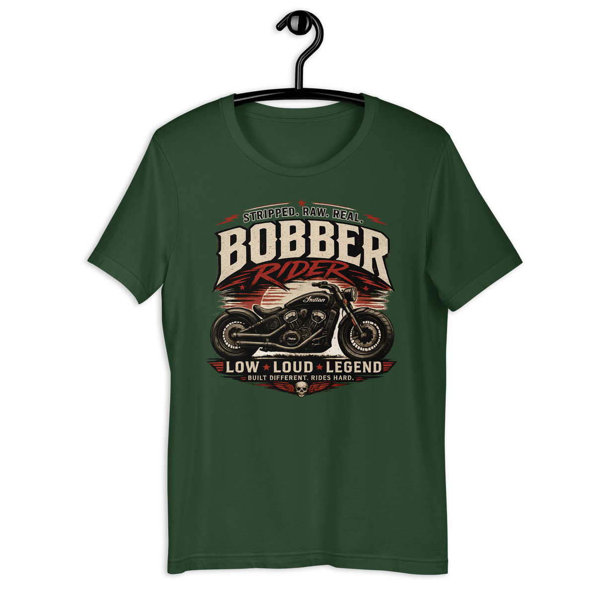 Biker motorcycle graphic t-shirt product image